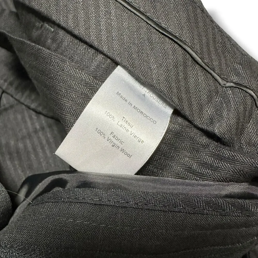 Louis Vuitton Uniforms Gray Wool Dress Pants Trousers Flat Front Sz 50 US 36x29